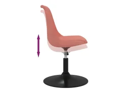 Sillas de comedor giratorias 4 unidades de terciopelo rosa