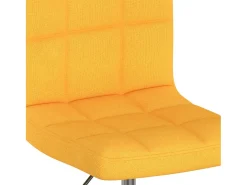 Sillas de comedor giratorias 4 unidades tela amarillo