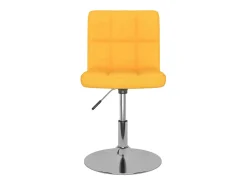 Sillas de comedor giratorias 4 unidades tela amarillo