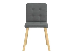 Sillas de comedor giratorias 4 unidades tela gris oscuro