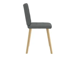 Sillas de comedor giratorias 4 unidades tela gris oscuro