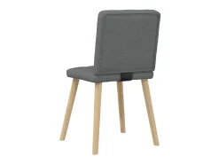 Sillas de comedor giratorias 4 unidades tela gris oscuro