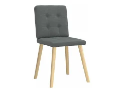 Sillas de comedor giratorias 4 unidades tela gris oscuro