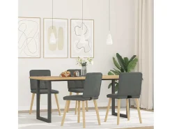 Sillas de comedor giratorias 4 unidades tela gris oscuro