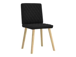 Sillas de comedor giratorias 6 unidades tela negras