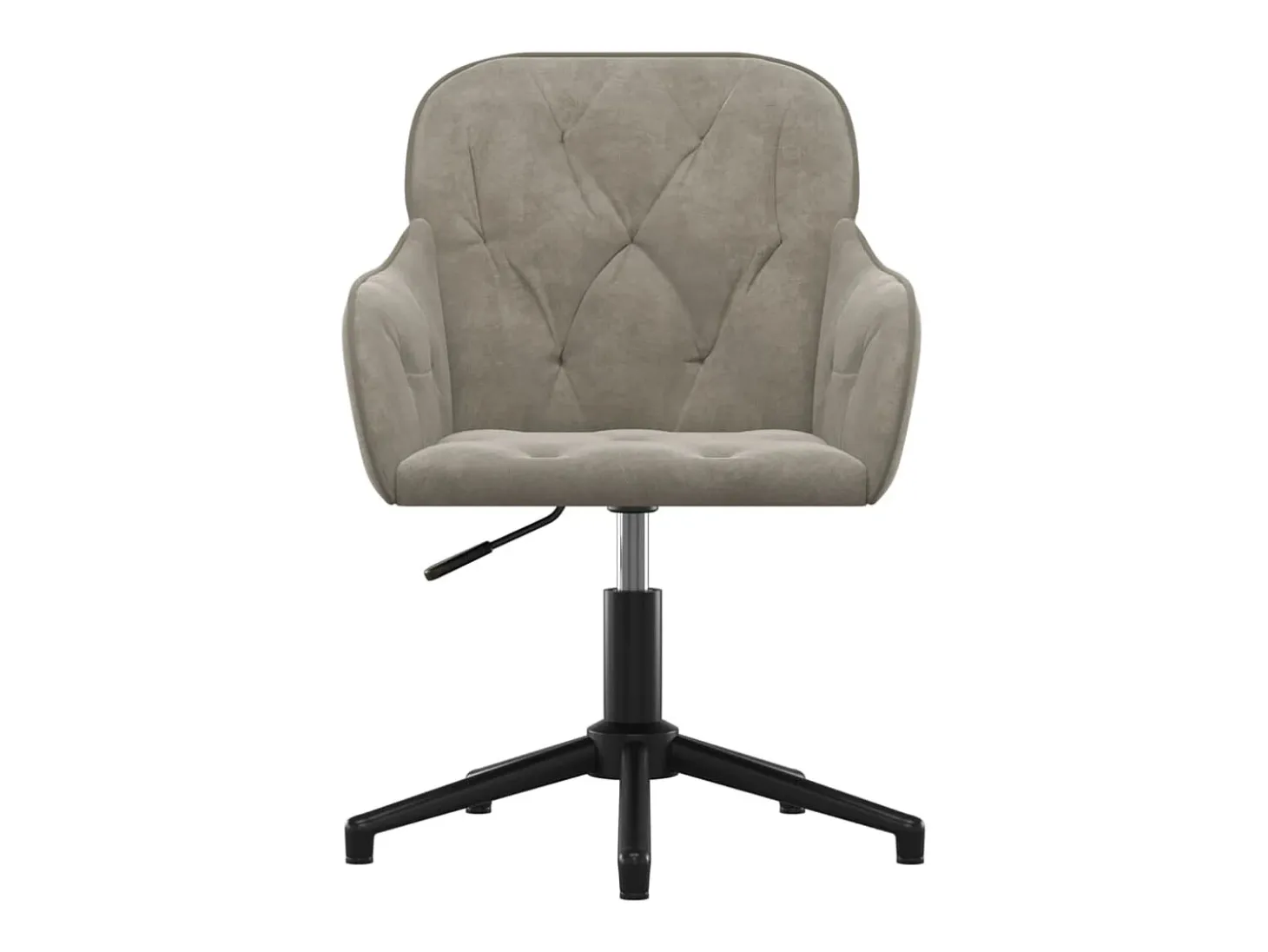 Sillas de comedor giratorias 2 unidades de terciopelo gris claro
