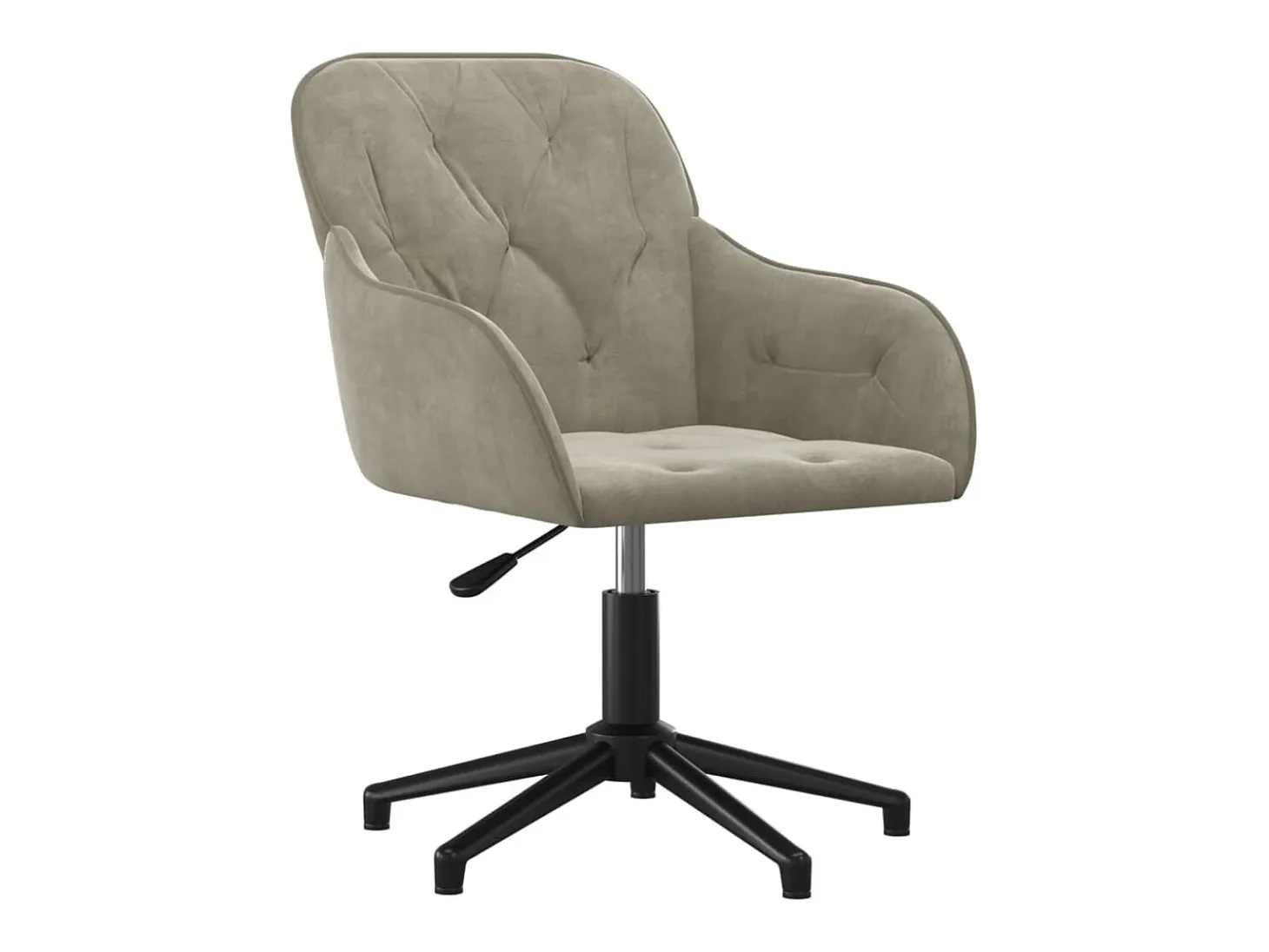 Sillas de comedor giratorias 2 unidades de terciopelo gris claro