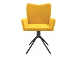 Sillas de comedor giratorias 2 unidades terciopelo amarillo
