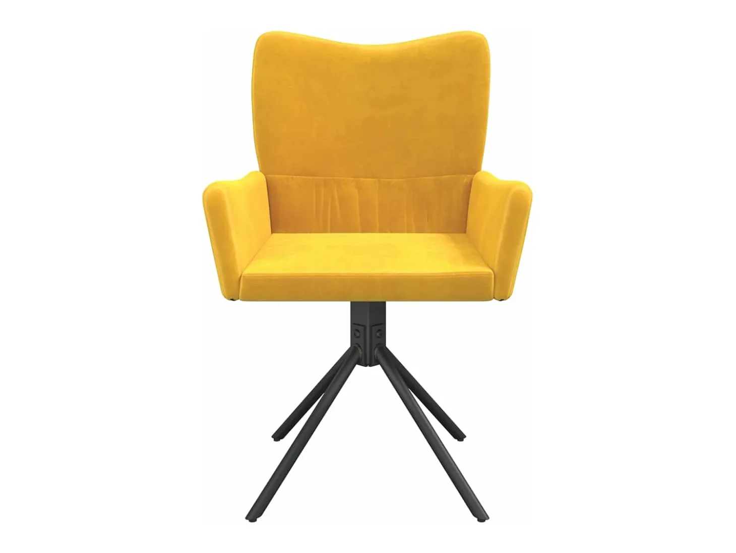 Sillas de comedor giratorias 2 unidades terciopelo amarillo