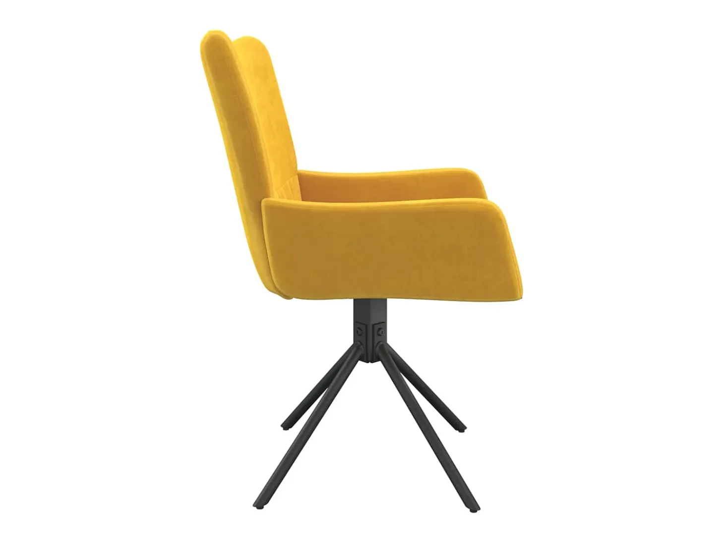 Sillas de comedor giratorias 2 unidades terciopelo amarillo