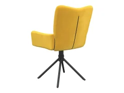 Sillas de comedor giratorias 2 unidades terciopelo amarillo