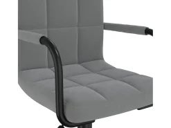 Sillas de comedor giratorias 6 unidades terciopelo gris oscuro