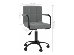 Sillas de comedor giratorias 6 unidades terciopelo gris oscuro