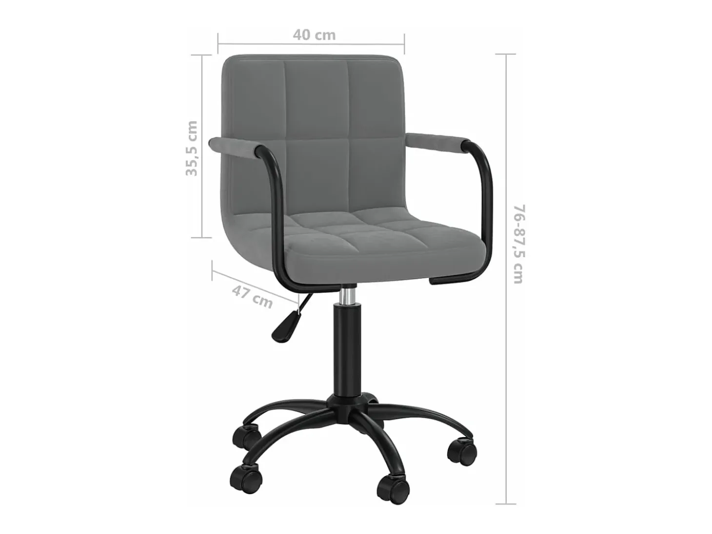 Sillas de comedor giratorias 6 unidades terciopelo gris oscuro
