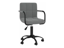 Sillas de comedor giratorias 6 unidades terciopelo gris oscuro