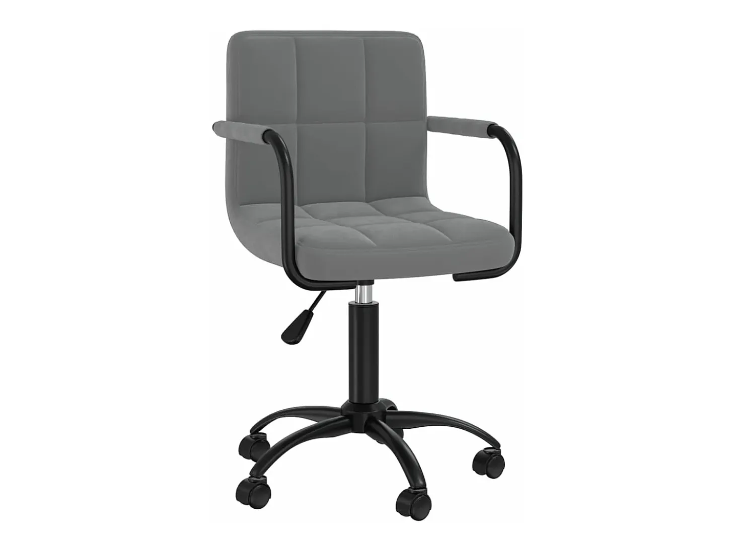Sillas de comedor giratorias 6 unidades terciopelo gris oscuro