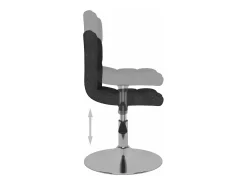 Sillas de comedor giratorias 4 unidades tela negro