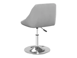Sillas de comedor giratorias 2 uds de terciopelo gris claro