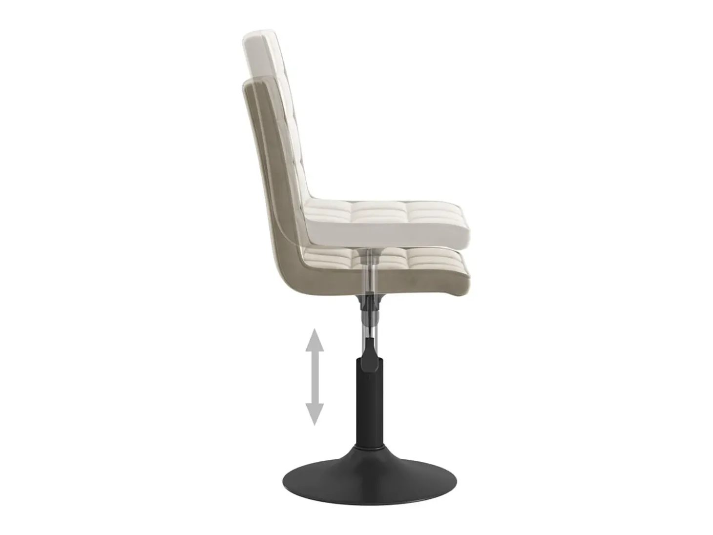 Sillas de comedor giratorias 2 unidades de terciopelo gris claro