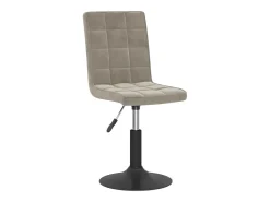 Sillas de comedor giratorias 2 unidades de terciopelo gris claro