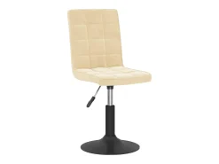 Sillas de comedor giratorias 6 unidades terciopelo crema