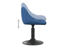 Sillas de comedor giratorias 4 unidades terciopelo azul