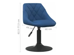 Sillas de comedor giratorias 4 unidades terciopelo azul