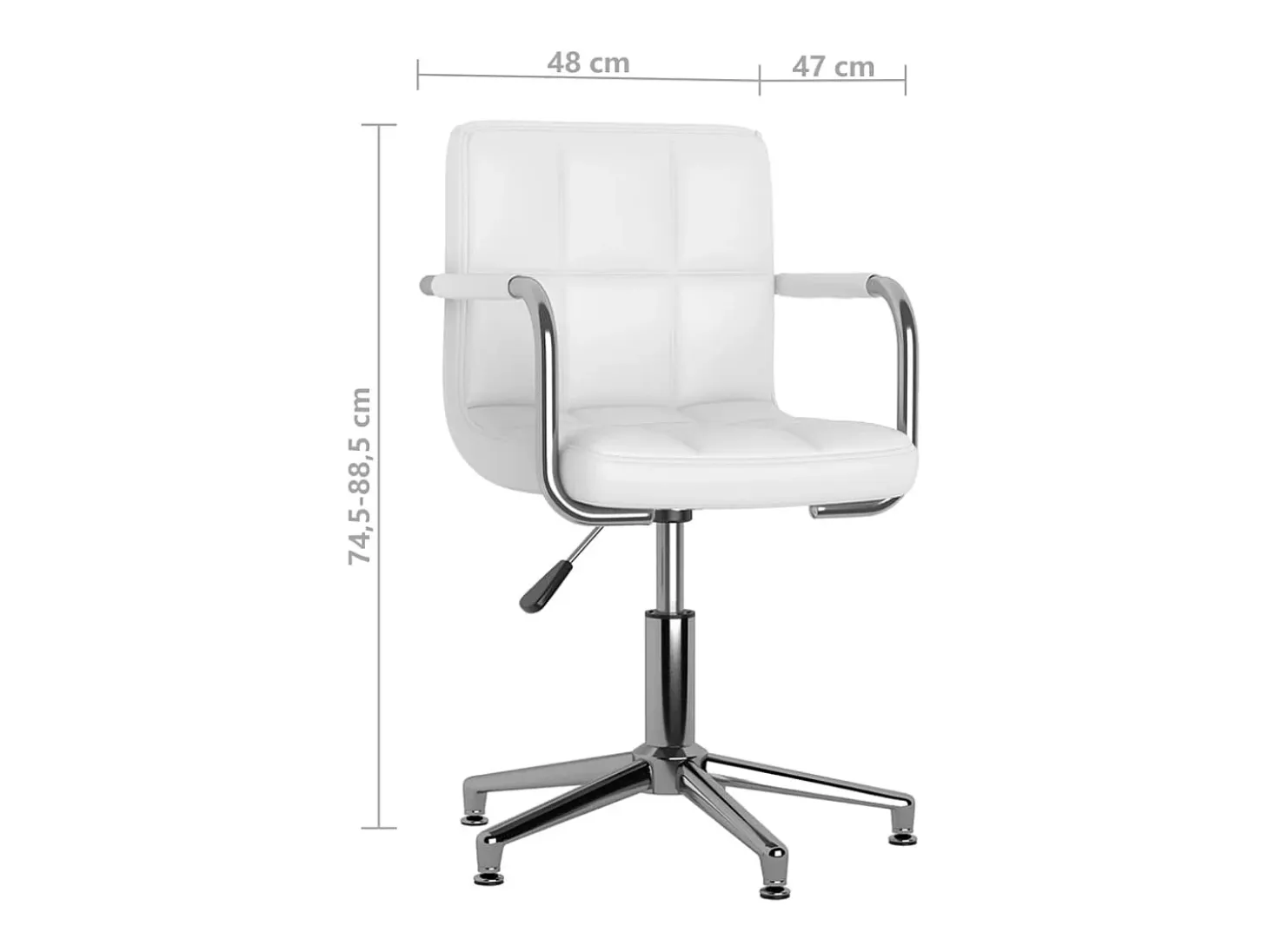 Sillas de comedor giratorias 4 unidades cuero sintético blanco