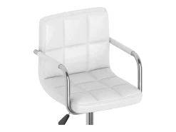 Sillas de comedor giratorias 4 unidades cuero sintético blanco