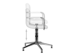 Sillas de comedor giratorias 4 unidades cuero sintético blanco