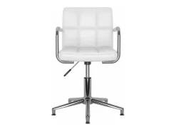 Sillas de comedor giratorias 4 unidades cuero sintético blanco