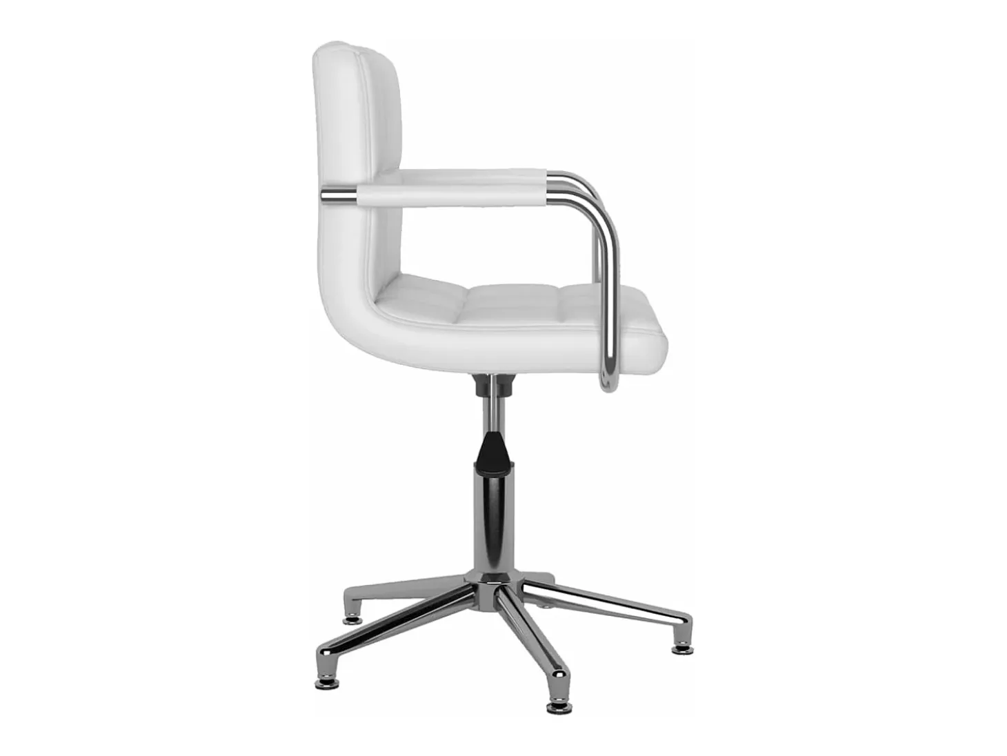 Sillas de comedor giratorias 4 unidades cuero sintético blanco