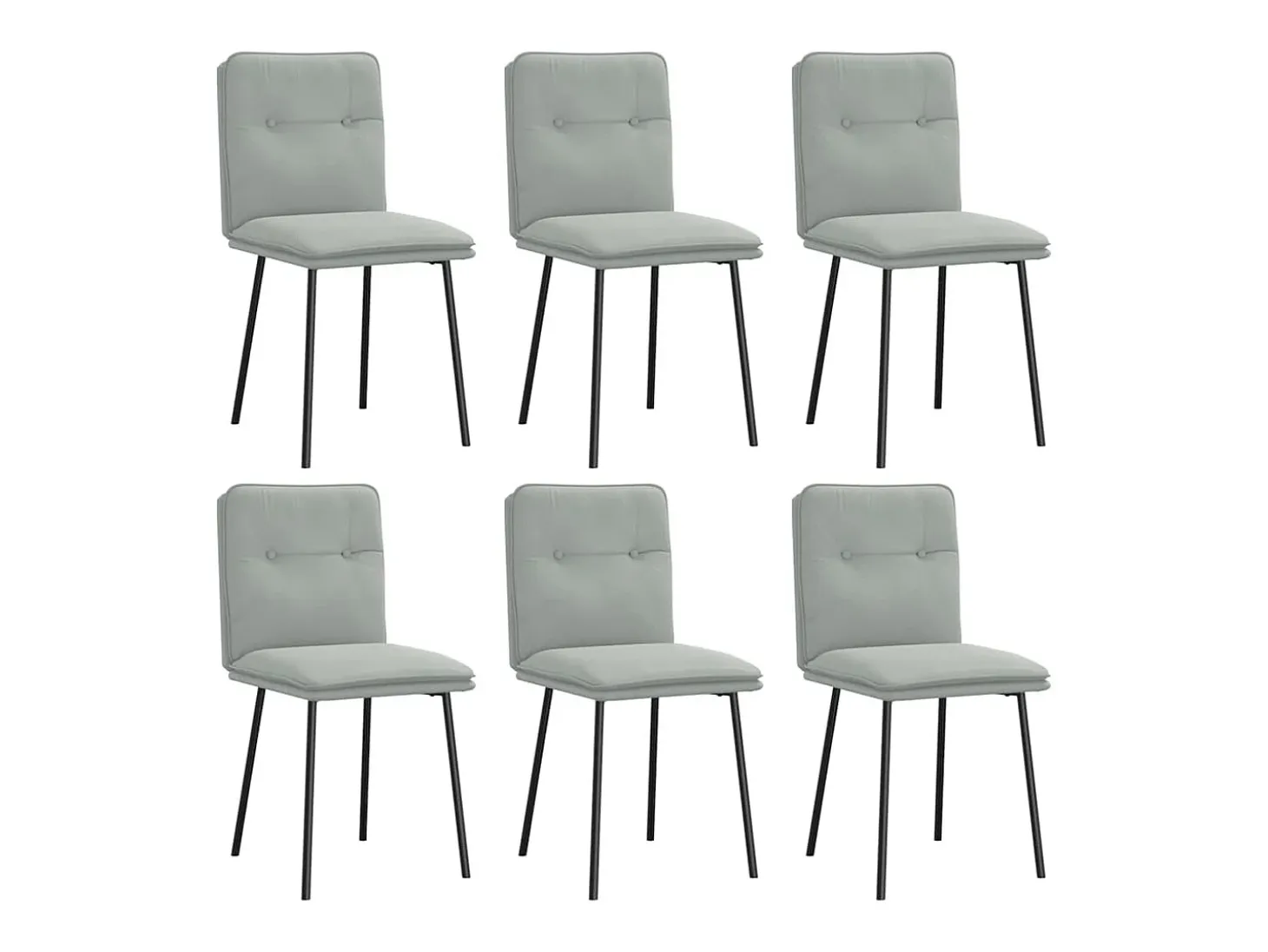 Sillas de comedor giratorias 6 unidades terciopelo gris claro