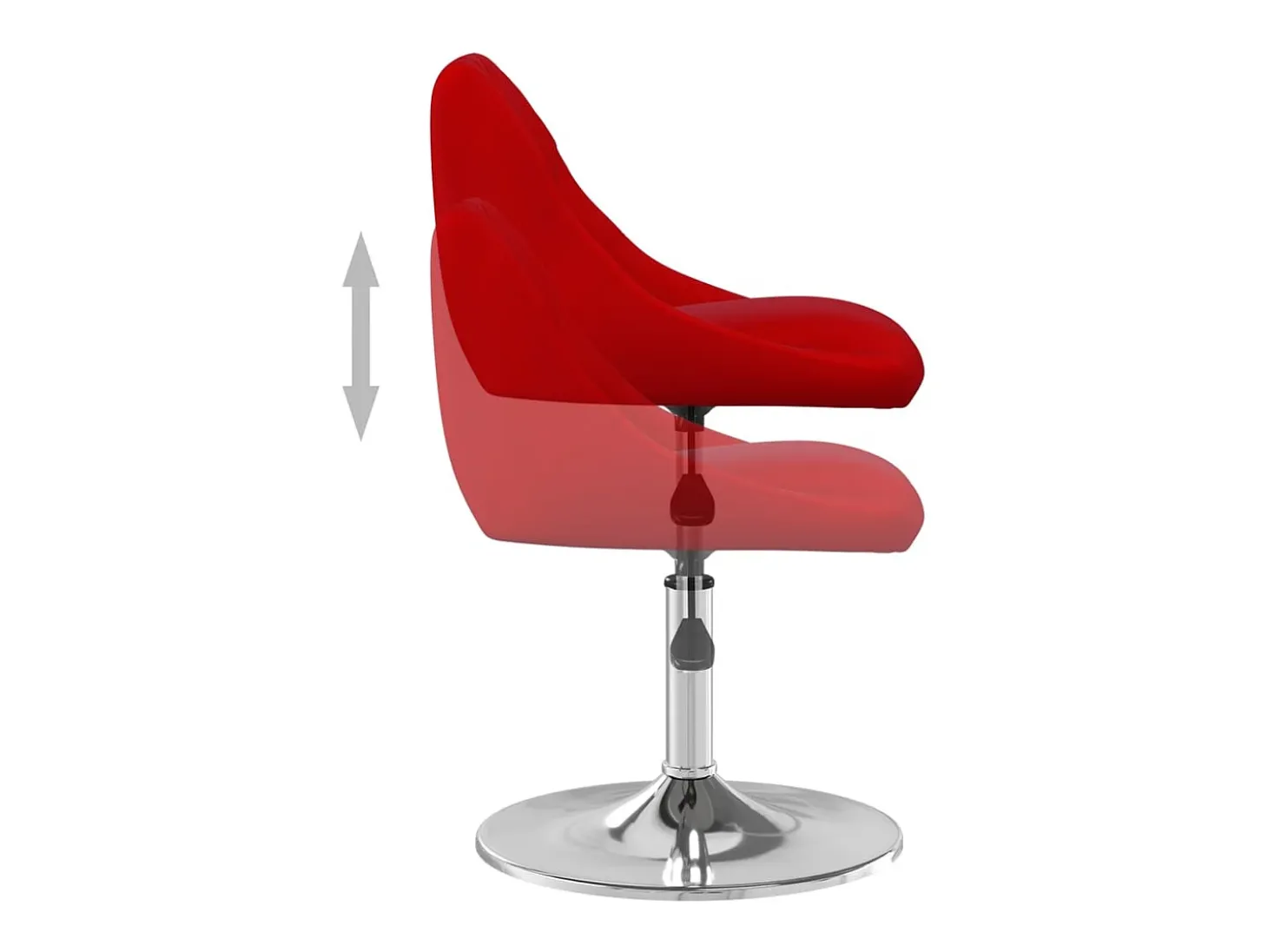 Sillas de comedor giratorias 4 unidades terciopelo rojo tinto