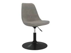 Sillas de comedor giratorias 4 unidades terciopelo gris claro