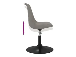 Sillas de comedor giratorias 4 unidades terciopelo gris claro