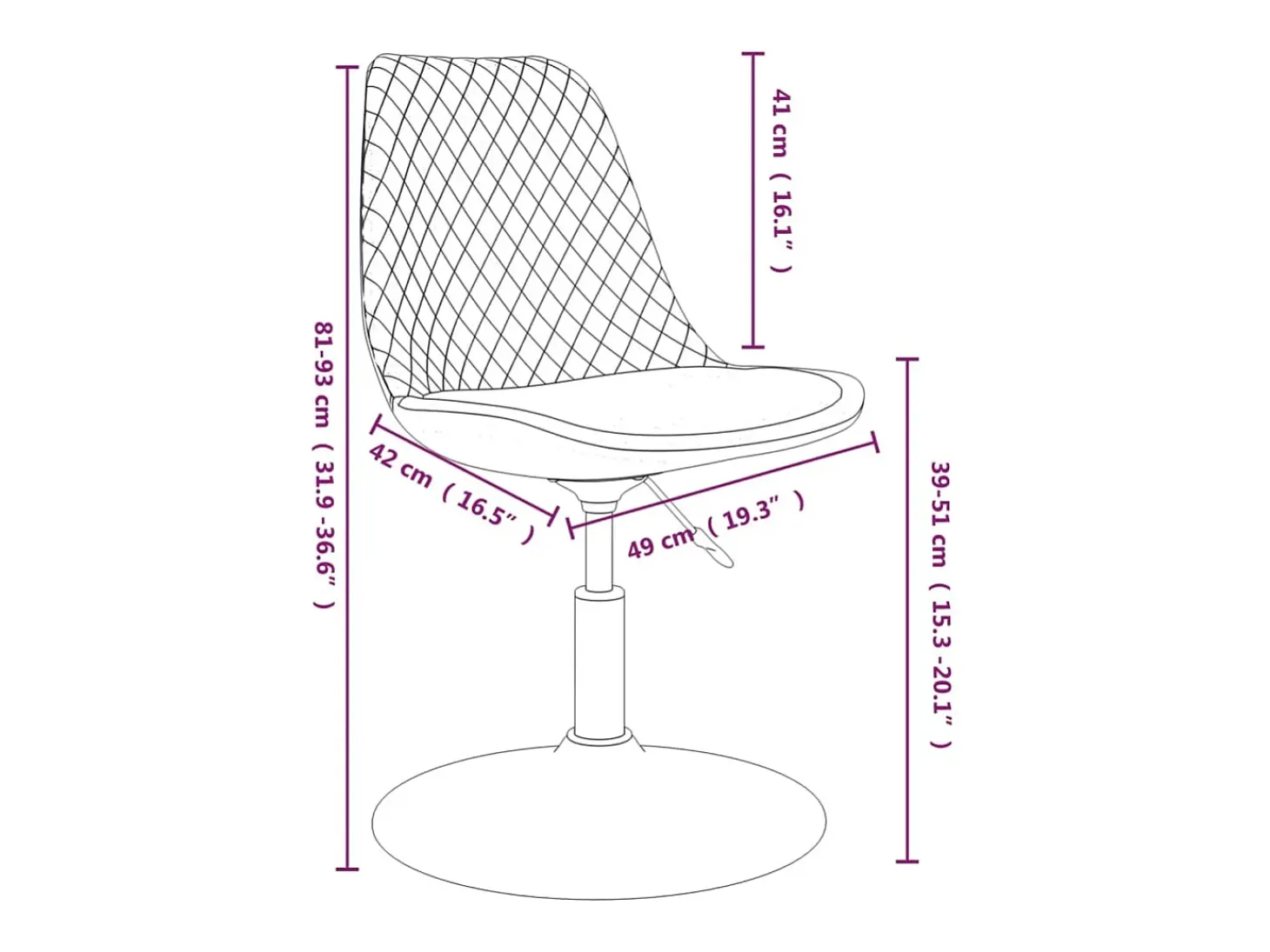 Sillas de comedor giratorias 4 unidades terciopelo gris claro