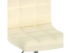 Sillas de comedor giratorias 4 unidades tela crema