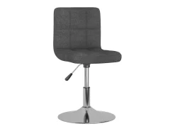 Sillas de comedor giratorias 2 unidades tela gris oscuro