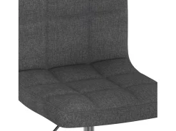 Sillas de comedor giratorias 2 unidades tela gris oscuro