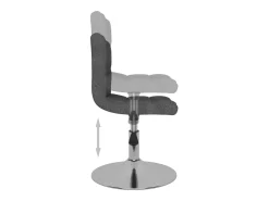 Sillas de comedor giratorias 2 unidades tela gris oscuro