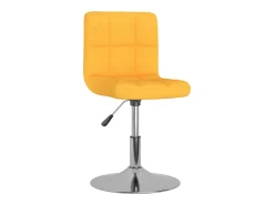 Sillas de comedor giratorias 6 unidades tela amarillo