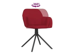 Sillas de comedor giratorias 2 unidades terciopelo rojo tinto
