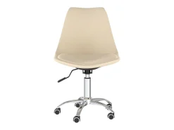 Sillas de comedor giratorias 4 unidades tela crema