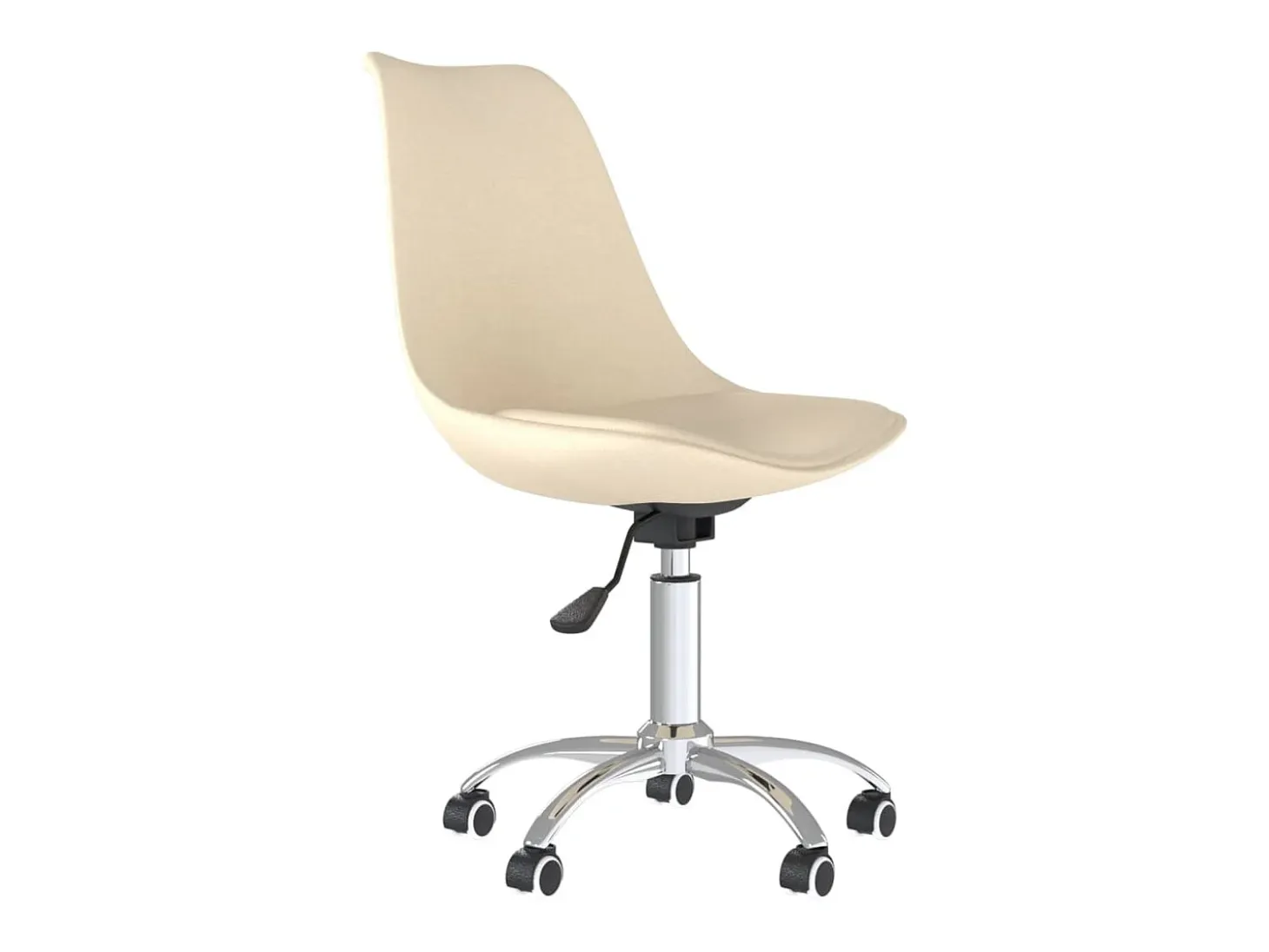 Sillas de comedor giratorias 4 unidades tela crema