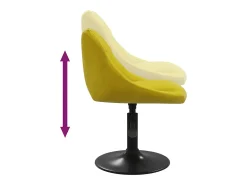 Sillas de comedor giratorias 4 uds terciopelo amarillo mostaza