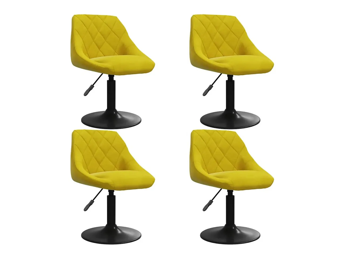 Sillas de comedor giratorias 4 uds terciopelo amarillo mostaza
