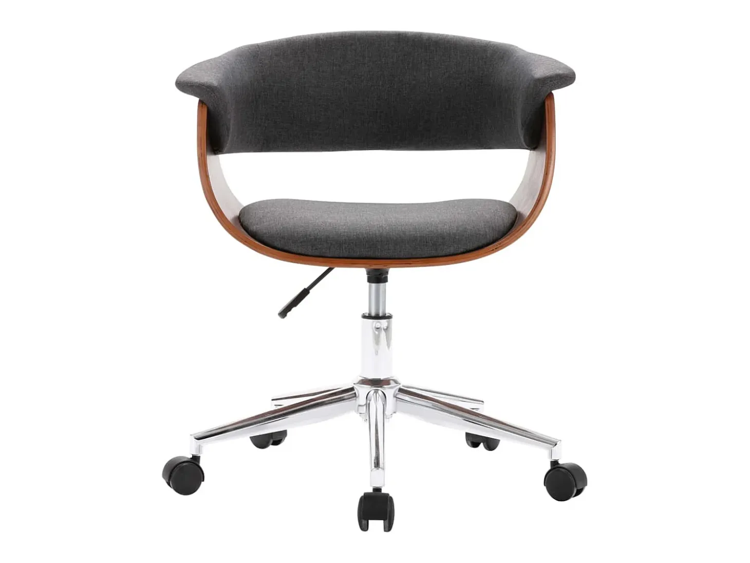 Sillas de comedor giratorias 6 unidades tela gris