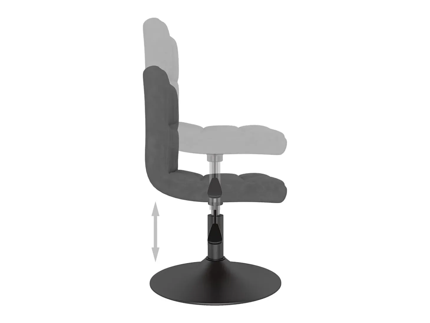 Sillas de comedor giratorias 6 unidades terciopelo gris oscuro