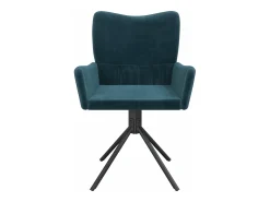 Sillas de comedor giratorias 2 unidades terciopelo azul